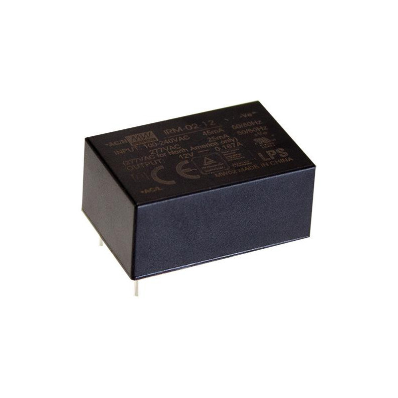 MEAN WELL IRM-02-24 – 2 W Isolated AC-DC Power Supply Module (24 V DC Output)